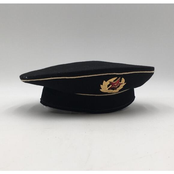 Soviet USSR Russian Military Navy Uniform Cap w/o Ribbons 1985 Size 53 - Picture 1 of 5